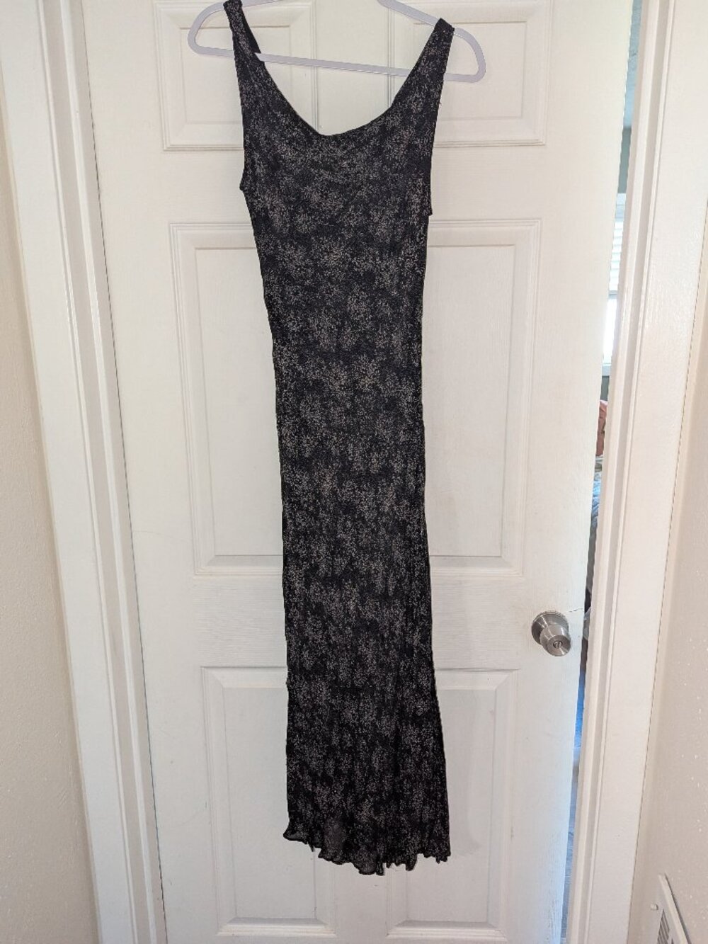 Women's 90s Cowl Neck Beaded Maxi Slip Dress
